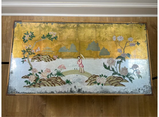 EARLY (20th C) MIRRORED CHINOISERIE COFFEE TABLE