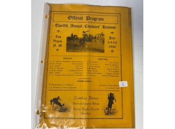 6. 12th Annual Cowboys Reunion Program 1926