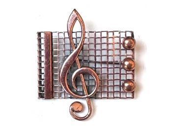 C. 1950s-60s Renoir Copper Musical Note Pin