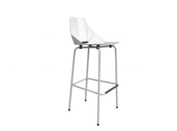 Real Good Barstool  Manufactured By Blu Dot - Contemporary Mid-century Modern Design, Industrial White
