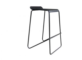 'Ready Stacking'  Black Bar Stool Manufactured By Blu Dot - New Old Modlivin Stock From Jill Warner