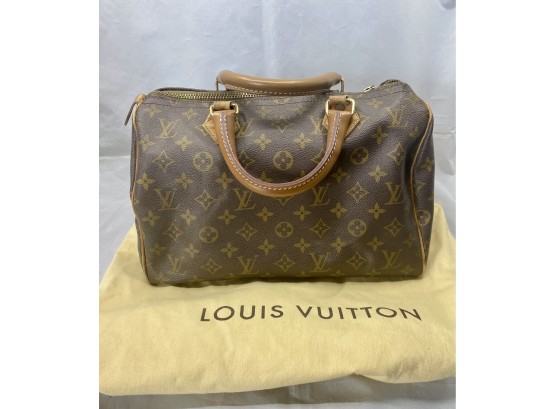 Vintage Louis Vuitton Satchel Handbag Speedy 30 Genuine
