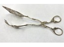 Antique German 800 Silver Pastry Tongs