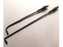 Pair Vintage Fireplace Pokers, Lid Lifters, Fire Pit Tools, Coil Handles, 28' 22'