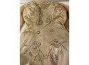 Vintage 1950 English Wedding Dress With Scarf & Evening Pearl Coctail/opera Gloves