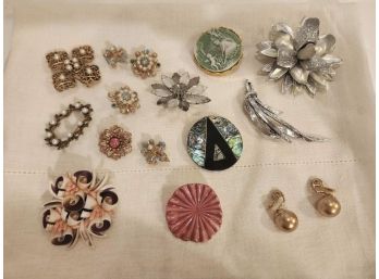 Vintage Brooches And Earrings