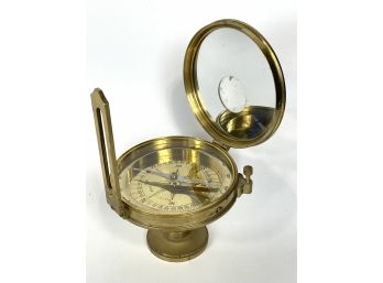 Vintage Brass Table Top Compass