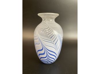 Signed Art Glass Vase By Matthew Buechner