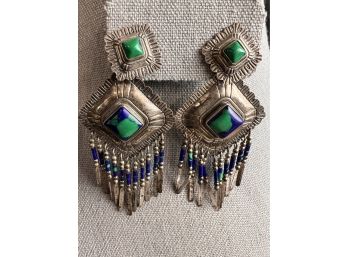 Stunning Signed Native American Earrings!