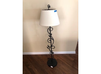 Floor Lamp With Ivy Scrollwork Designs
