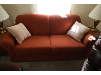 Burnt Orange Two Seat LAZBOY Sofa 72'l