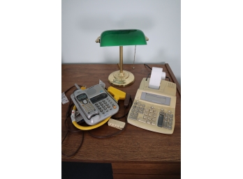Lamp, Phone, Calculator & Wires