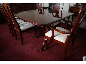 Dining Table & Chairs - Thomasville Chairs, Additional Leaf (not Pictured)