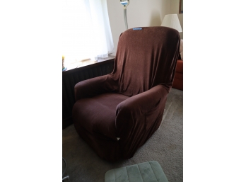 Patterned Recliner With Brown Cover