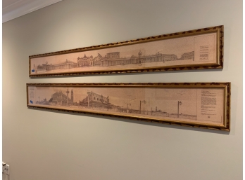 Pair Or Architectural Drawings 77' X 10' / 80' X 11'