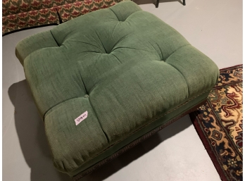 Green Upholstered Ottoman 32' X 32' X 17'