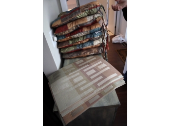 6 Chair Cushions And 6 Placemats