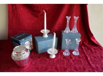 Lenox Candlesticks & Decorative Vase