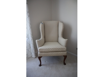 Ivory Wing Back Chair - 45' H X 33'