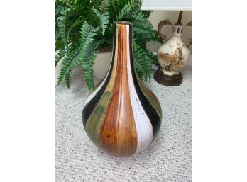 Vase, Faux Plant & Lamp