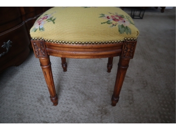 Embroidered Stool 18' H X 16' X 17'