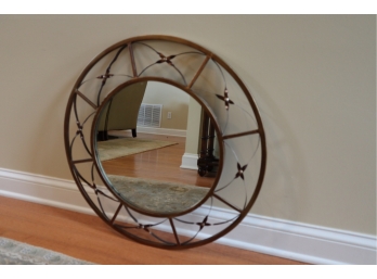 Metal Circular Mirror  26' Overall & Mirror Itself 16' D