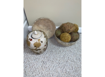Decorative Pieces - Ginger Jar & Orbs & Bowls
