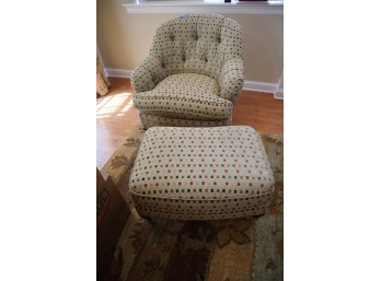 Arm Chair 32' L X 34'w  X 34' H With Ottoman  - 30' L X 21' W 16' H