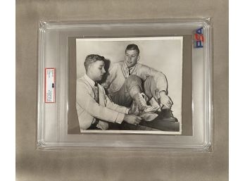 1951 Type III Photo - Mickey Mantle Rookie Year - Recovery From World Series Game 2  - PSA/DNA