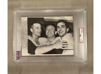 1964 Type III Photo - Roger Maris, Mickey Mantle, And Joe Pepitone  - World Series Game 6 - PSA/DNA