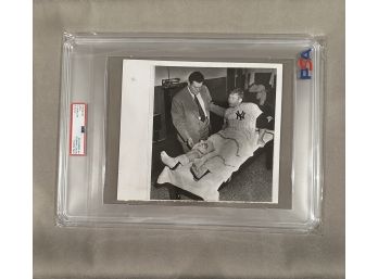 1951 Type III Photo - Mickey Mantle Rookie Year - World Series Game 2 Knee Injury  - PSA/DNA