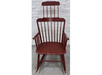 Red Painted Rocking Chair