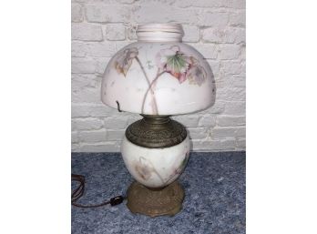 Aladdin Style Lamp Glass Painted Shade