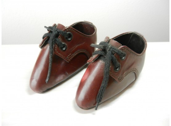 Vintage Brown Leather Oxford Shoes For Bound Feet  Lotus Foot Shoes    (DP75)