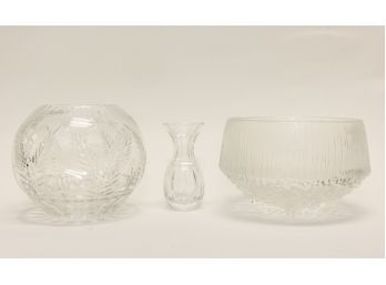3 glass pieces for flowers