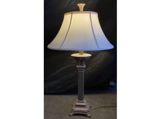 Metal Base Table Lamp With Shade