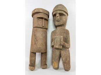 Ancient Kuna Shaman Nuchu Power Figure - Eroded Wood Doll Statue From Panama