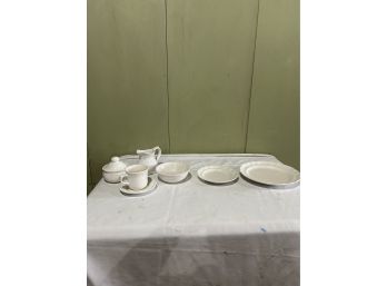 Set Of 11 White Dishes
