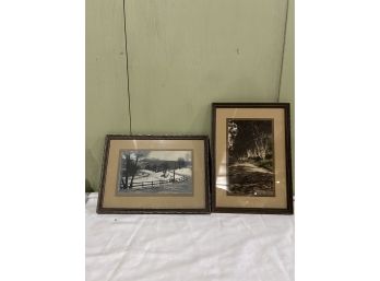 2 Photographs. 1 Sterling Mountain, Johnson, VT, And 1 Shadows Photo Both Signed