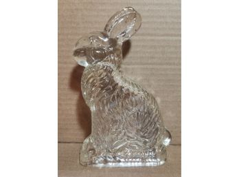 Antique Pressed Glass Rabbit Candy Container