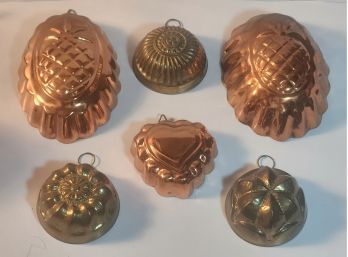 Heavy Brass And Copper Food Molds (6)