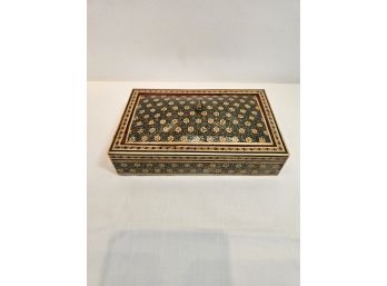 Persian Khatam Design Marquetry Wood Trinket Box