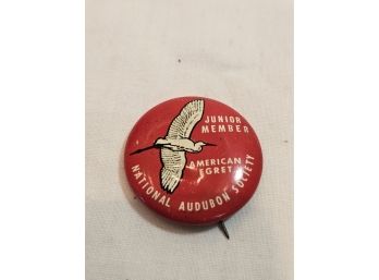Junior Audubon American Egret Button