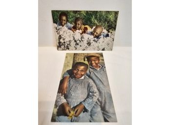 2 Black Americana Vintage Post Cards