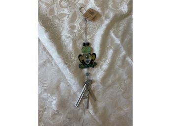 Carson Stained Glass Frog Wind Chime