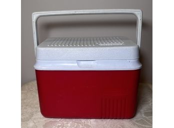 Red Mini Rubbermade Cooler