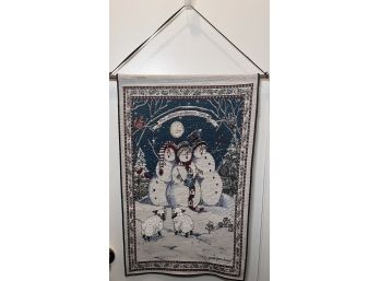 Holiday Hanging Tapestry Of Snowmen