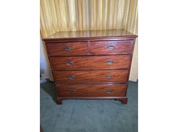 C. 1840 Antique Straight Front Chest Of Drawers