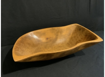 Large Irregular Wooden Bowl