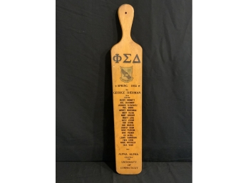 1954 UConn Fraternity Paddle